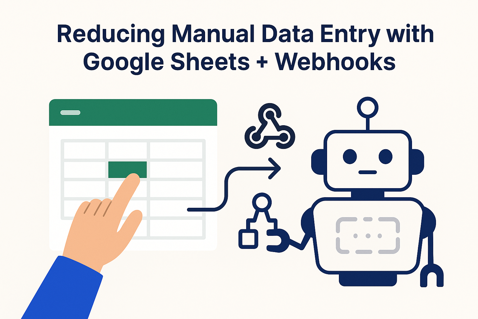 Featured image for Reducing Manual Data Entry with Google Sheets + Webhooks